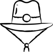 hoed hand- getrokken vector illustratie
