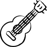 ukulele hand- getrokken vector illustratie