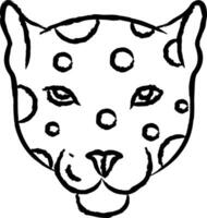luipaard hand- getrokken vector illustratie