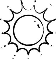 zon hand- getrokken vector illustratie