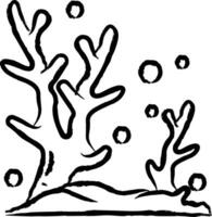 vinger koraal hand- getrokken vector illustratie