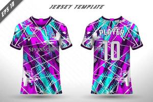 sport jersey en t-shirt sjabloon sport jersey ontwerp vector mockup.