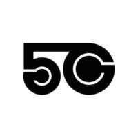 5g merk naam vector illustratief monogram.