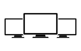 computer monitoren pictogrammen geïsoleerd Aan wit achtergrond. vector illustratie