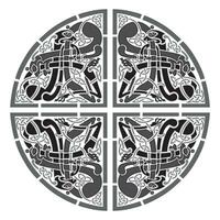 oud wereld wijnoogst ornament knoop keltisch decoratief element reeks geïsoleerd vector
