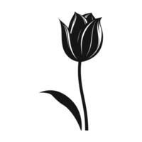 een tulp bloem vector silhouet vrij