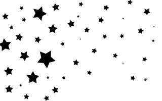 abstract patroon met zwart sterren van verschillend grootte Aan wit achtergrond. vector illustratie