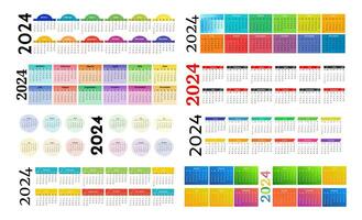 kalender voor 2024 geïsoleerd Aan een wit achtergrond vector