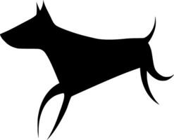 hond silhouet vector Aan wit achtergrond