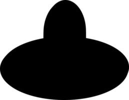 sombrero silhouet vector Aan wit achtergrond