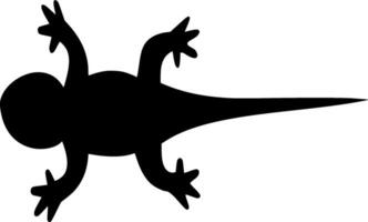 gekko silhouet vector Aan wit achtergrond