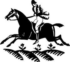 paard silhouet vector Aan wit achtergrond