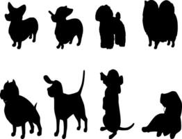 hond silhouet vector Aan wit achtergrond