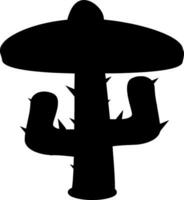 sombrero silhouet vector Aan wit achtergrond