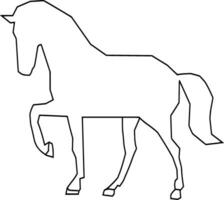 paard silhouet vector Aan wit achtergrond