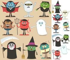 halloween tekens reeks vector