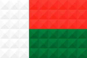 artistieke vlag van madagaskar met geometrisch golfconcept art design vector