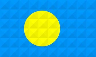 artistieke vlag van palau met geometrisch golfconcept art design vector