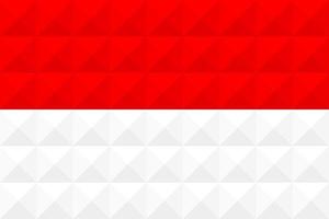 artistieke vlag van indonesië met geometrisch golfconcept art design vector