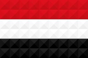 artistieke vlag van jemen met geometrisch golfconcept art design vector