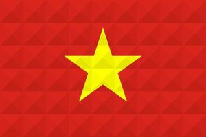 artistieke vlag van vietnam met geometrisch golfconcept art design vector