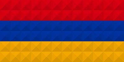 artistieke vlag van armenië met geometrisch golfconcept art design vector