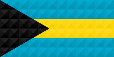 artistieke vlag van Bahama's met geometrisch golfconcept art design vector