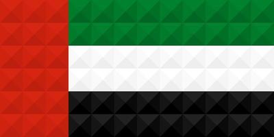 artistieke vlag van verenigde arabische emiraten met geometrisch golfconcept art design vector