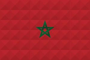 artistieke vlag van marokko met geometrisch golfconcept art design vector