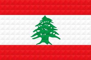 artistieke vlag van libanon met geometrisch golfconcept art design vector