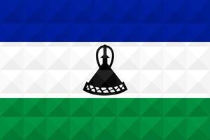artistieke vlag van lesotho met geometrisch golfconcept art design vector