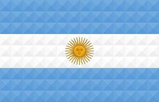 artistieke vlag van argentinië met geometrisch golfconcept art design vector