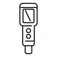 ph meter experiment icoon schets vector. medisch oplossing vector