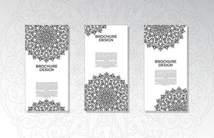 brochure of poster met mandala vector