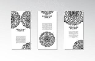 brochure of poster met mandala vector