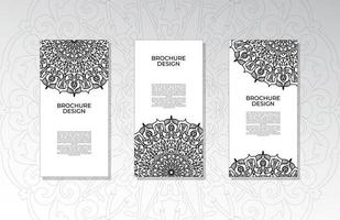 brochure of poster met mandala vector