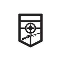 leger rang icoon logo vector ontwerp sjabloon