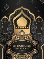 islamitische milad decoratieve achtergrond vector