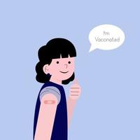 gevaccineerd jong meisje illustratie concept vector