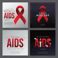 wereld aids dag social media bericht vector