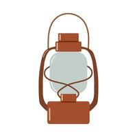 wijnoogst portable lantaarn is een mooi hand- lamp. wijnoogst kerosine lamp. interieur decoratie, feestelijk ontwerp. vector vlak illustratie...