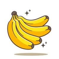 bundel banaan tekenfilm vector illustratie. fruit en voedsel concept ontwerp vlak stijl. geïsoleerd wit achtergrond. klem kunst icoon ontwerp.