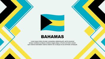 Bahamas vlag abstract achtergrond ontwerp sjabloon. Bahamas onafhankelijkheid dag banier behang vector illustratie. Bahamas banier