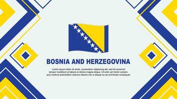 Bosnië en herzegovina vlag abstract achtergrond ontwerp sjabloon. Bosnië en herzegovina onafhankelijkheid dag banier behang vector illustratie. achtergrond