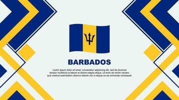 Barbados vlag abstract achtergrond ontwerp sjabloon. Barbados onafhankelijkheid dag banier behang vector illustratie. Barbados banier