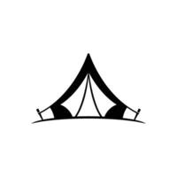 camping tent silhouet vector