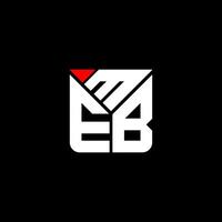 meb brief logo vector ontwerp, meb gemakkelijk en modern logo. meb luxueus alfabet ontwerp