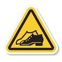 symbool ingesloten schoenen zijn vereist in het productiegebied teken isoleren op witte achtergrond, vector illustratie eps.10