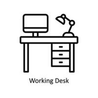 werken bureau vector schets icoon ontwerp illustratie. bedrijf en beheer symbool Aan wit achtergrond eps 10 het dossier