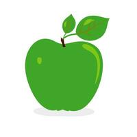 vector illustrasion achtergrond kleur wit appel kleur groen en bruin